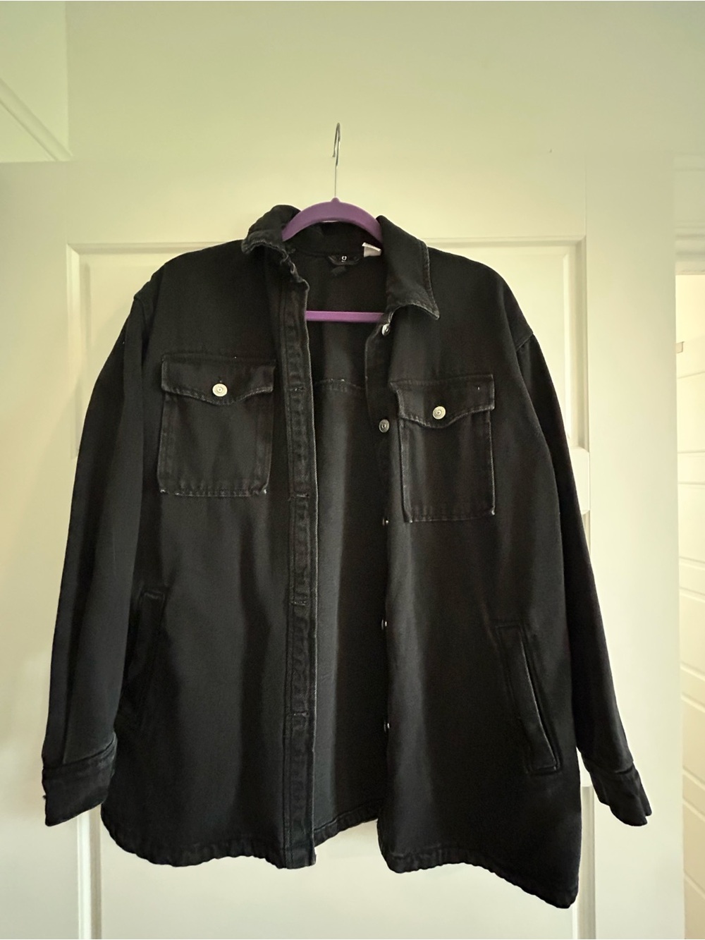 Black Denim Oversized Jacket